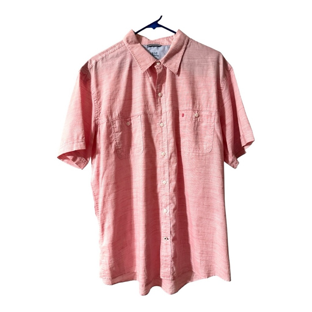 Izod Saltwater Relaxed Classic Short Sleeve Button Down Mens XL
